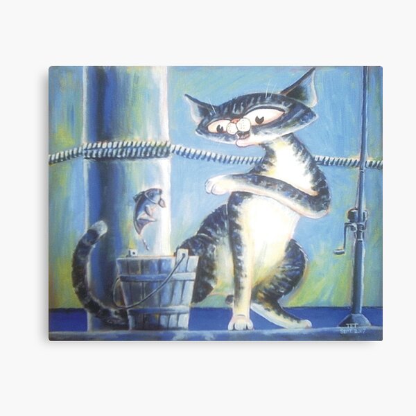 Bluey Fishing - Art by TET Canvas Print
