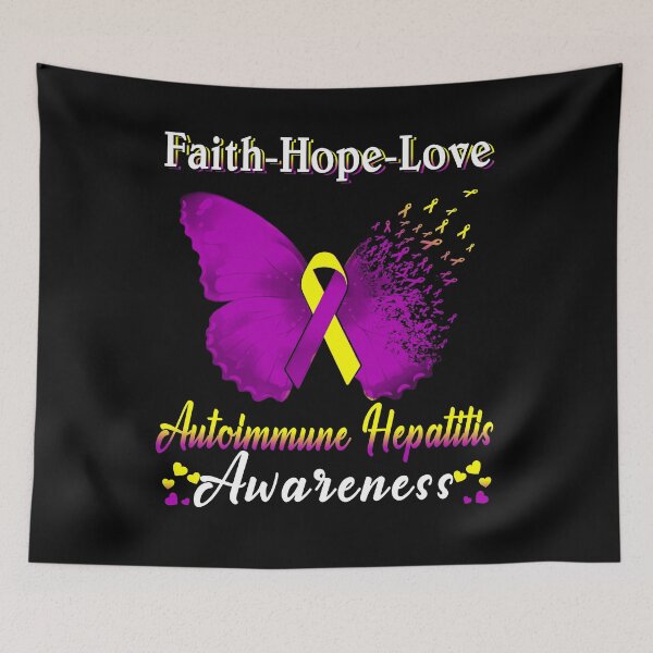 Item preview, Faith Hope Love Butterfly Autoimmune Hepatitis Awareness designed and sold by Gillosina.