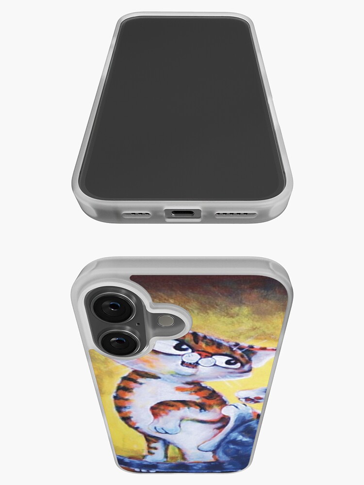 Thumbnail 3 of 5, iPhone Case, Two Cat, Feline Fun - Art by TET designed and sold by etourist.