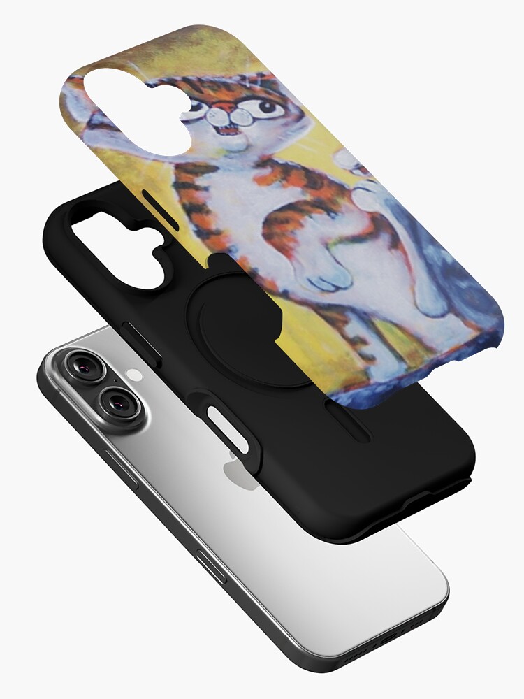 Thumbnail 2 of 4, iPhone Case, Two Cat, Feline Fun - Art by TET designed and sold by etourist.