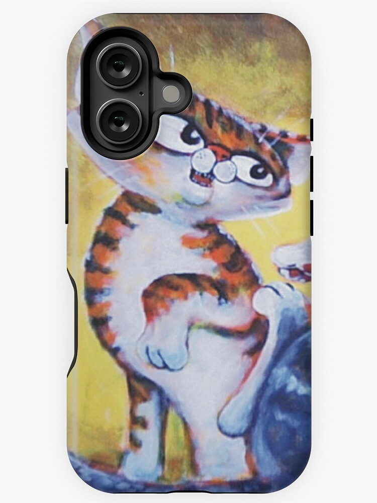 Thumbnail 1 of 4, iPhone Case, Two Cat, Feline Fun - Art by TET designed and sold by etourist.