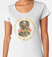 Cobra Kai - Strike First - Strike Hard - No Mercy - HD Distressed Variant 3 Women's Premium T-Shirt