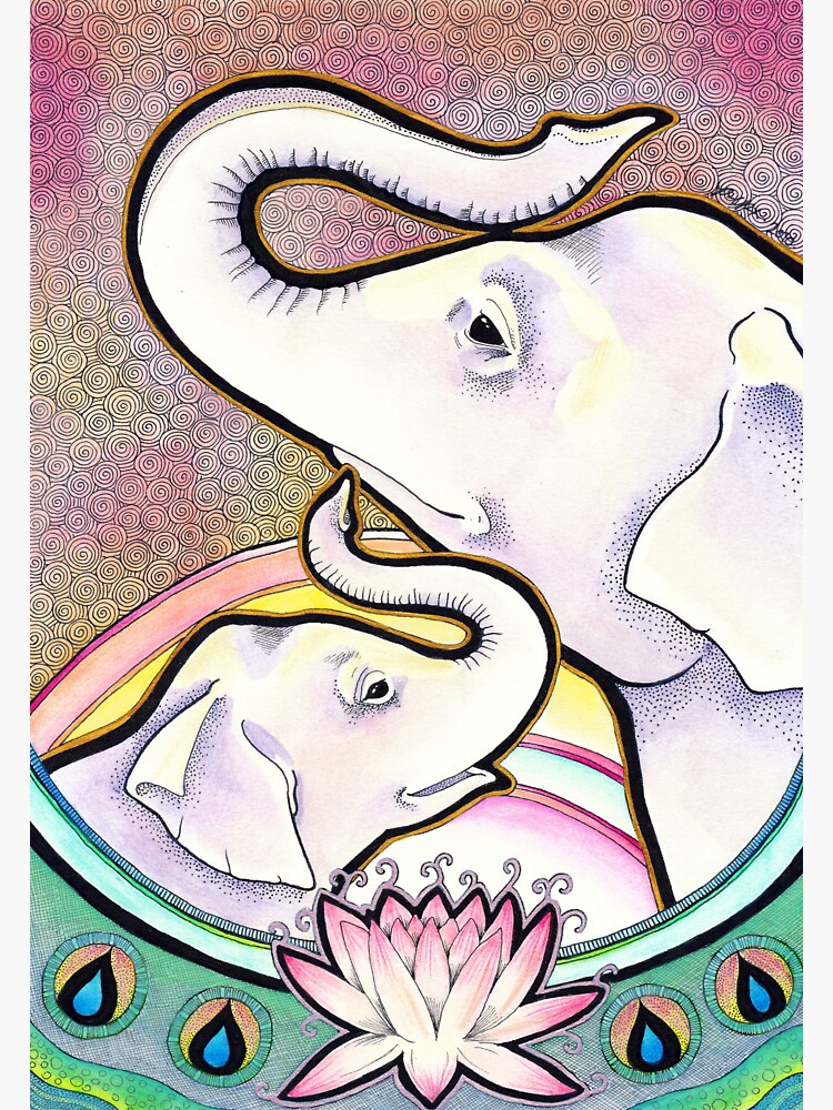 "White Elephant Sacred Animal Teachers" Sticker for Sale by Ravenari