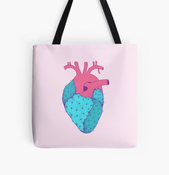 Cactus Heart All Over Print Tote Bag