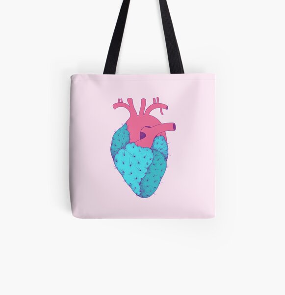 Cactus Heart All Over Print Tote Bag