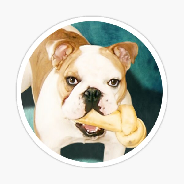 Item preview, English Bulldog Fine Art Digital Painting designed and sold by PetsIllustrated.