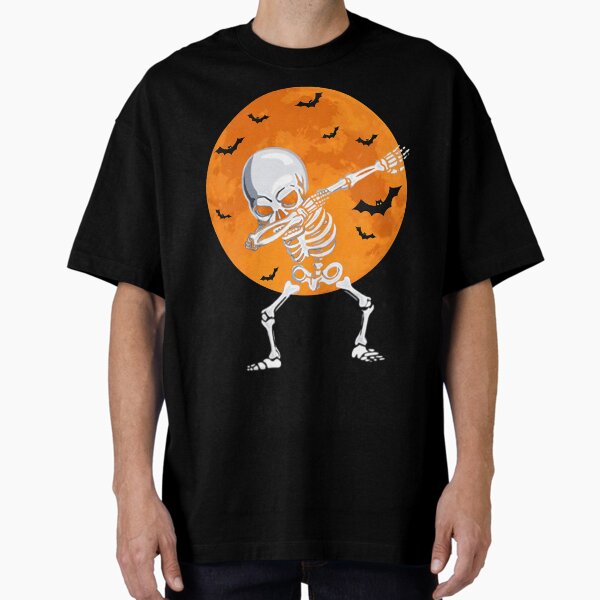 Halloween Dabbing Skeleton Costume Oversized T-Shirt