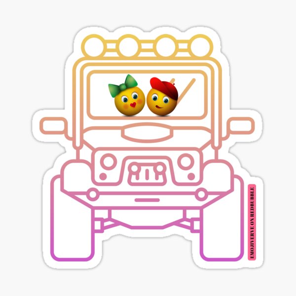 "Jeep Couple Emojis" Sticker for Sale by EMOJIVERVE Redbubble