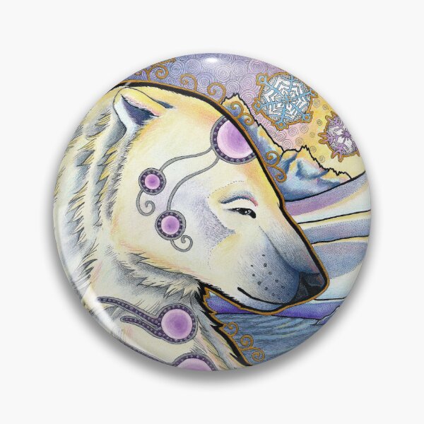 Item preview, Serene Sacred Polar Bear as Animal Teacher designed and sold by Ravenari.