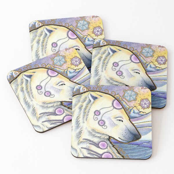 Item preview, Serene Sacred Polar Bear as Animal Teacher designed and sold by Ravenari.