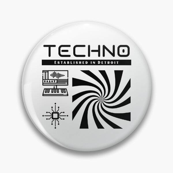 Item preview, Techno Established In Detroit (black)  designed and sold by Discothreadz.