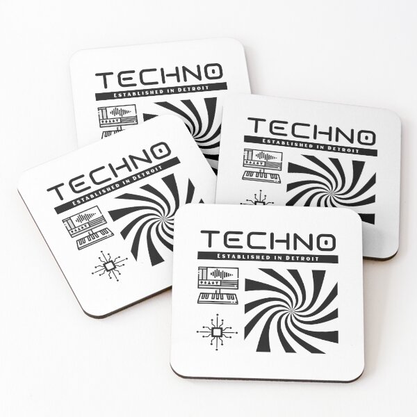 Item preview, Techno Established In Detroit (black)  designed and sold by Discothreadz.