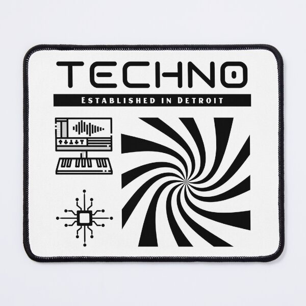 Item preview, Techno Established In Detroit (black)  designed and sold by Discothreadz.