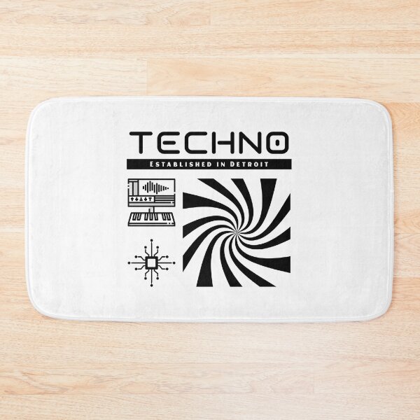 Item preview, Techno Established In Detroit (black)  designed and sold by Discothreadz.