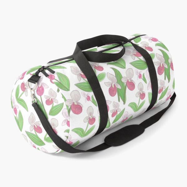 Item preview, Showy Lady Slippers Seamless Pattern - White designed and sold by EcoElsa.