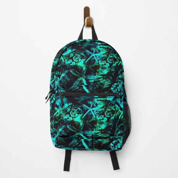 Item preview, Underwater ocean floor seashells Deep aqua mint blue green designed and sold by Suziness Designs.
