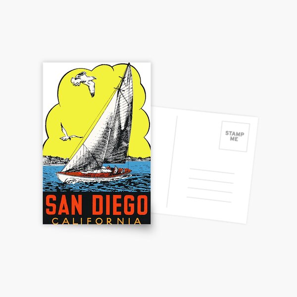 Item preview, San Diego California Vintage Travel Decal designed and sold by hilda74.