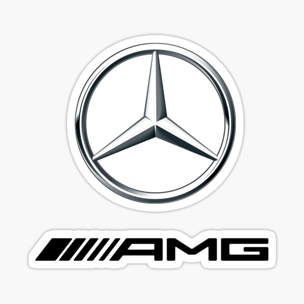 schroef Geld rubber Zich voorstellen Mercedes Logo Stickers for Sale | Redbubble