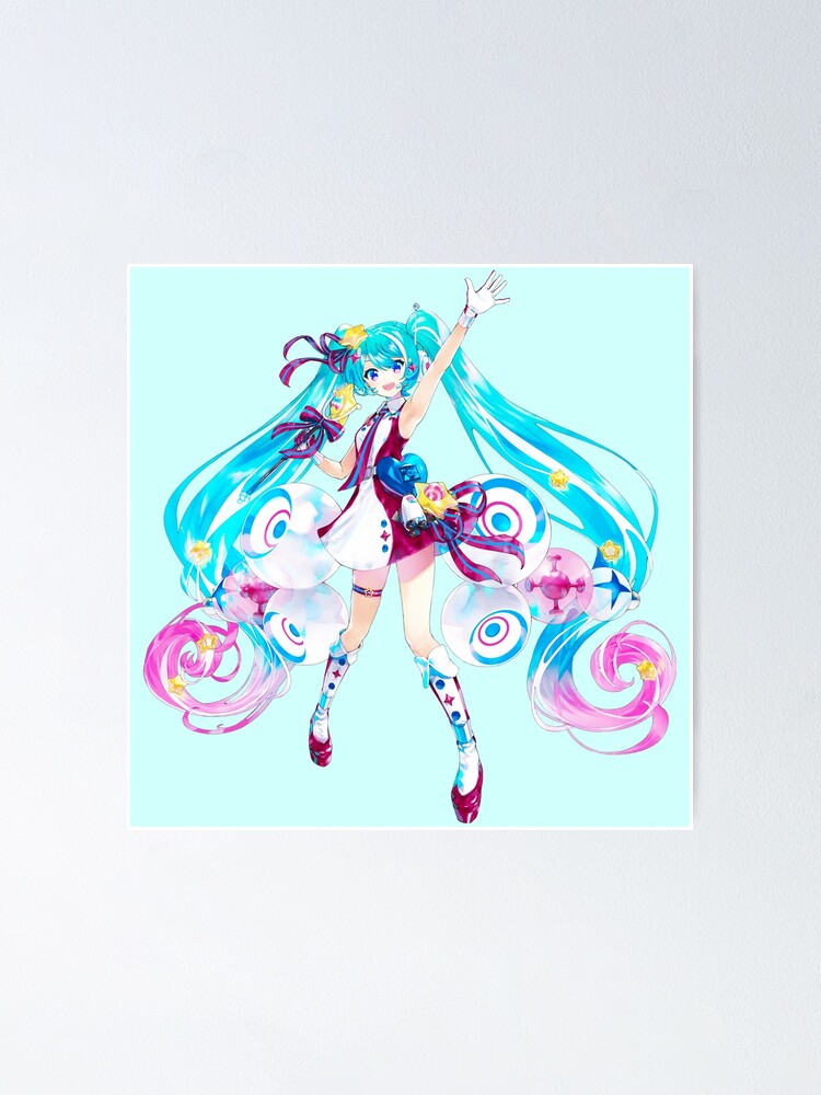 Hatsune Miku Poster For Sale By Chronicironic Redbubble