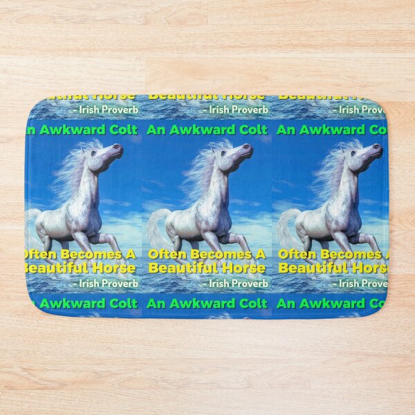 Item preview, Irish Proverb - An Awkward Colt Often Becomes A Beautiful Horse designed and sold by IrishProverbs.