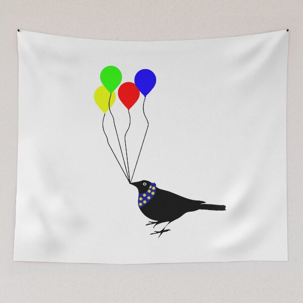 Item preview, Colorful ballon with house  Sparrow designed and sold by UniqueDesignHub.