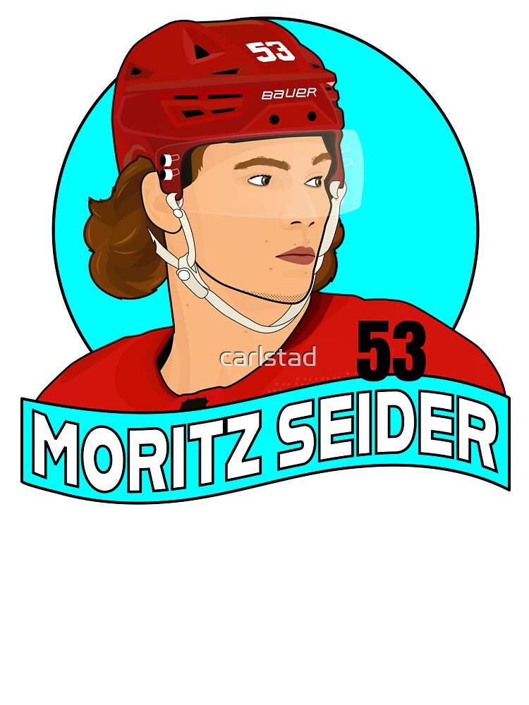 Moritz Seider Detroit Red Wings Youth Red Backer Long Sleeve T-Shirt 
