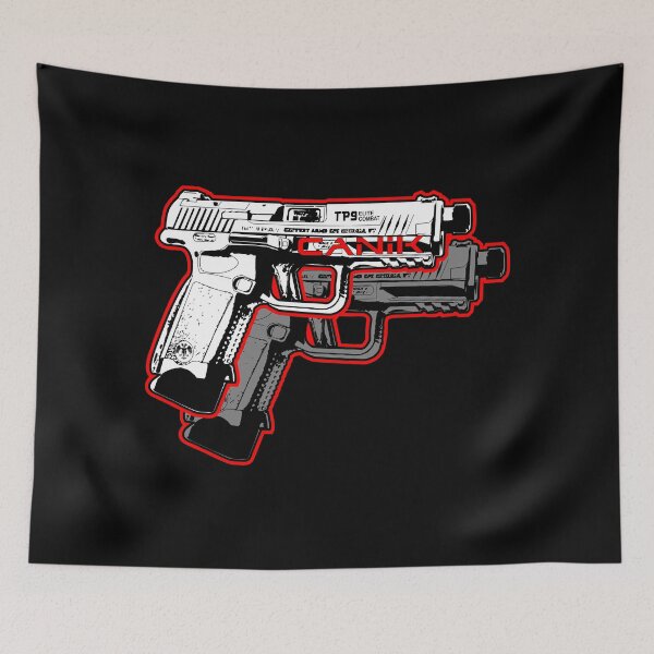 Item preview, Canik TP-9 TP9 Pistol 3D Retro Anime Gun - Grey Wolf designed and sold by Warhawk Designs.