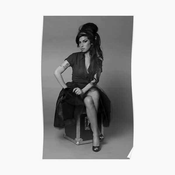 bw winehouse pose Poster