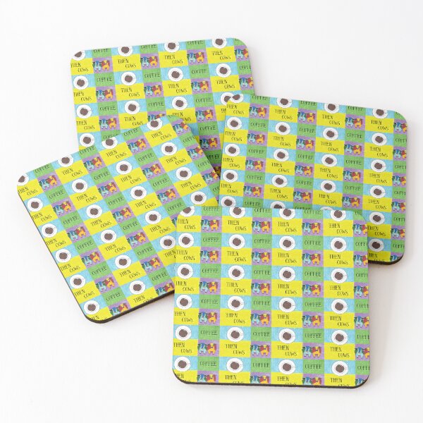 Item preview, Coffee then Cows Colorful Pattern  designed and sold by AliCatOriginals.
