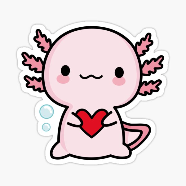 Vista previa del artículo con la obra «Lindo Ajolote Corazón», diseñado y vendido por XoTheMonster.