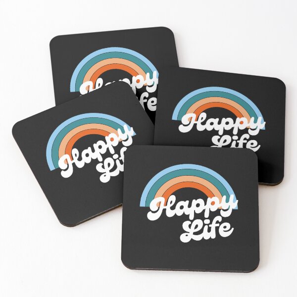 Item preview, Happy Life Retro Typography designed and sold by Jalib.