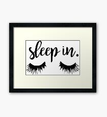 Sleep In Eyelash Print Framed Print