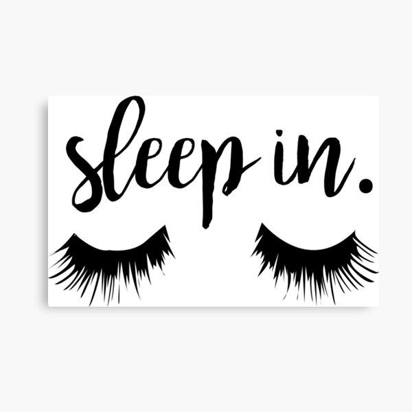 Sleep In Eyelash Print Canvas Print