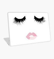 Wimpern Lippendruck Laptop Folie