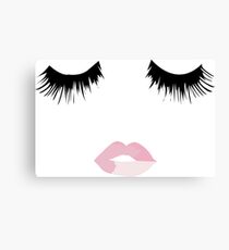 Eyelash Lip Print Canvas Print