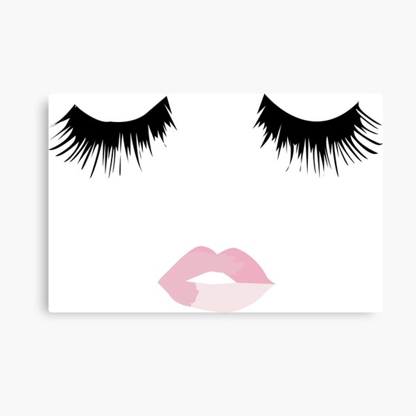 Eyelash Lip Print Canvas Print