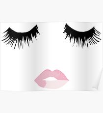 Eyelash Lip Print Poster