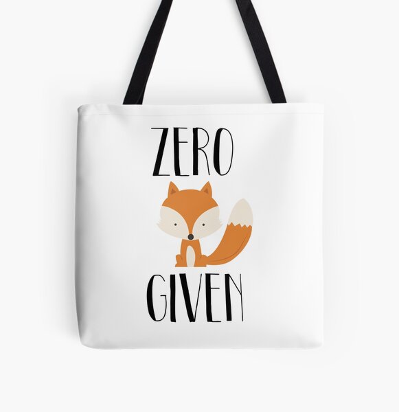 Zero Fucks Given Tote Bags for Sale