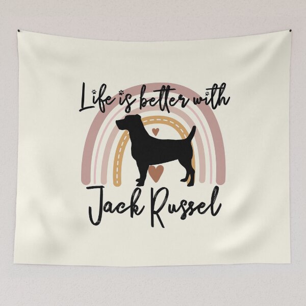 Item preview, Jack Russel Dog Rainbow Aesthetic Boho designed and sold by rafaeltto.