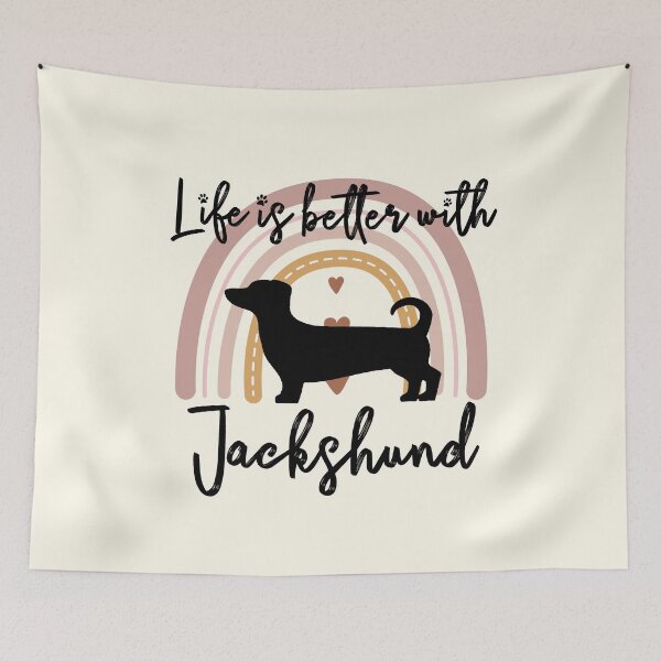 Item preview, Jackshund Dog Rainbow Aesthetic Boho designed and sold by rafaeltto.