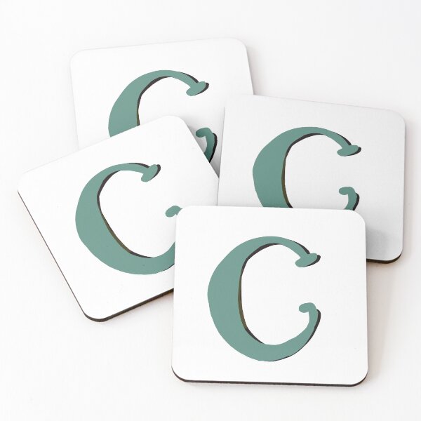 Item preview, Letter C Green initial monogram alphabet capital C  designed and sold by Antique-Gifts.