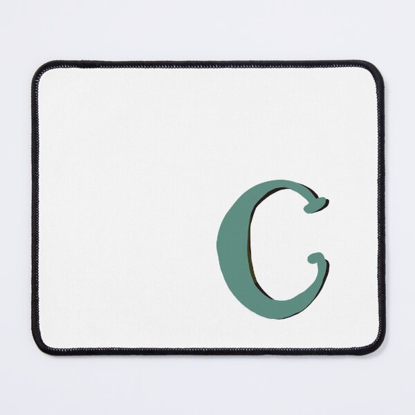 Item preview, Letter C Green initial monogram alphabet capital C designed and sold by Antique-Gifts.