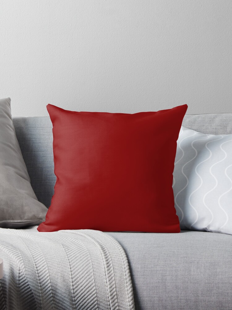 Thumbnail 1 of 4, Pillow, PLAIN SOLID DARK RED - 100 RED SHADES ON OZCUSHIONS ON ALL PRODUCTS designed and sold by ozcushions.