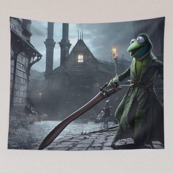 Item preview, Kermit the Frog: Bloodborne Hunter designed and sold by Jaraz.