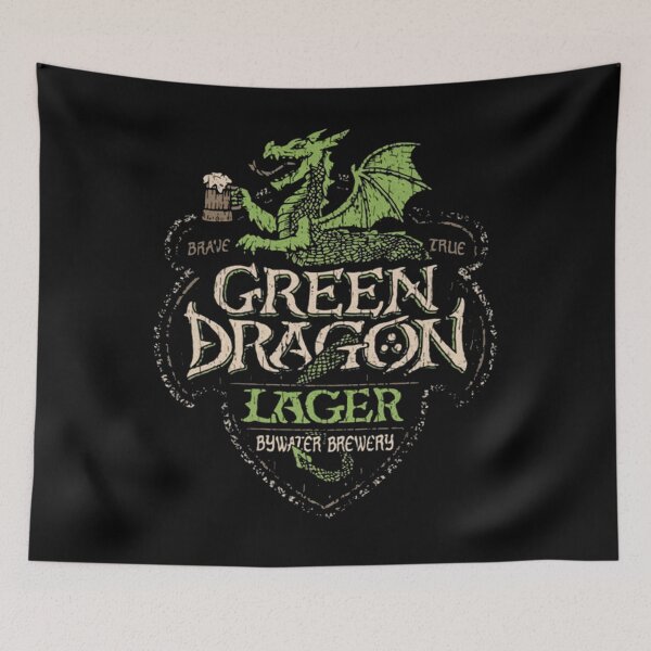 Aperçu de l'œuvre dragon vert lager T-shirt essentiel créée et vendue par MarkSerkez1.