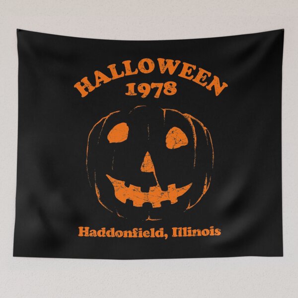 Item preview, Halloween 1978 Holiday Spooky Myers Pumpkin Haddonfield Classic T-Shirt designed and sold by NorlynPotts.