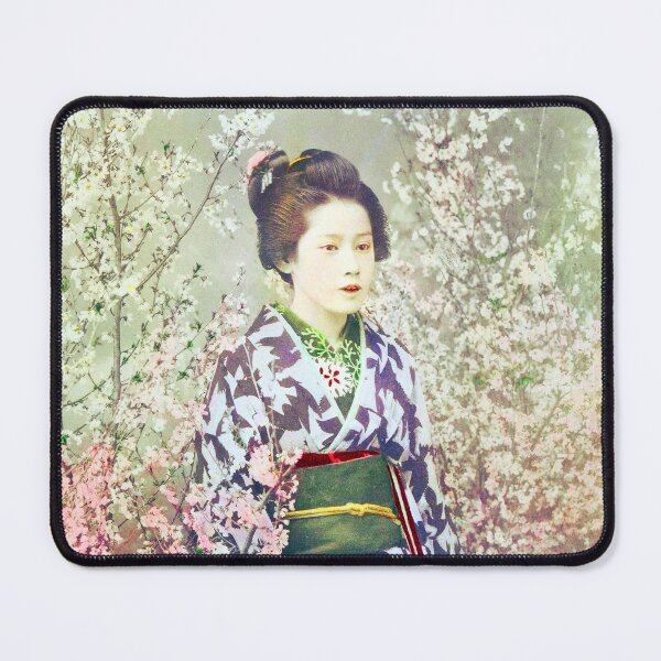 Item preview, Geisha Wearing Kimono and Cherry Blossom By Ogawa Kazumasa designed and sold by Tamas Das.