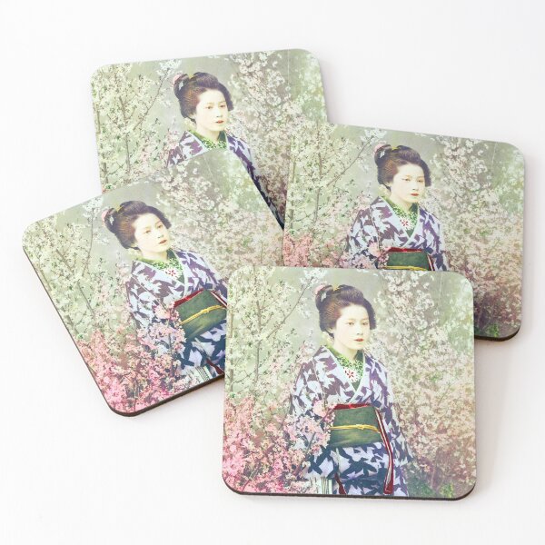 Item preview, Geisha Wearing Kimono and Cherry Blossom  By Ogawa Kazumasa designed and sold by Tamas Das.