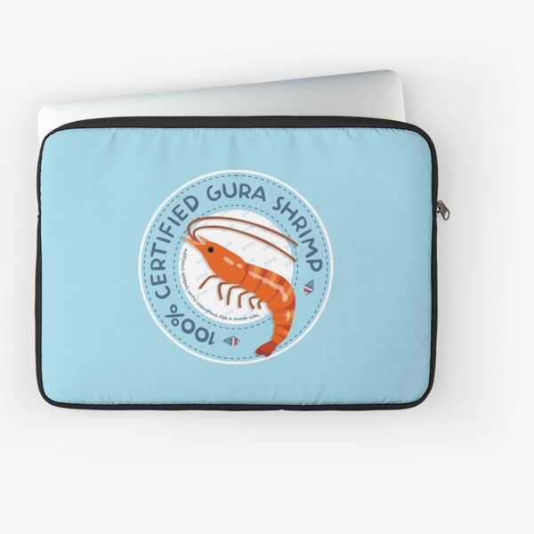 Gura Shrimp Seal of Approval Laptop Sleeve for Sale by Pong Lizardo