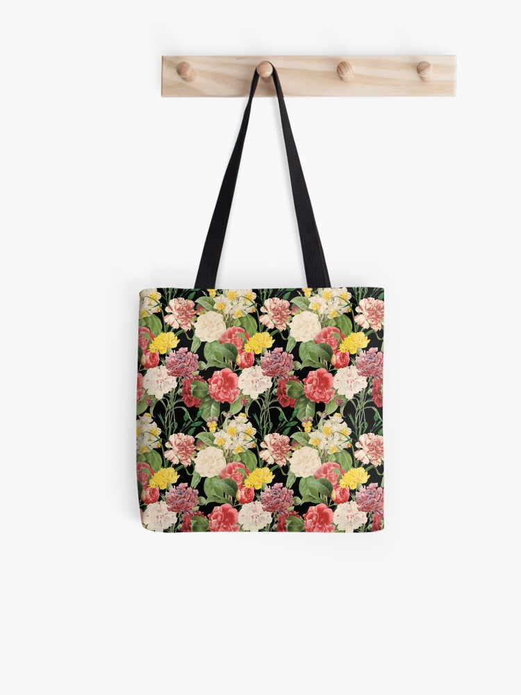 vintage floral tote bag